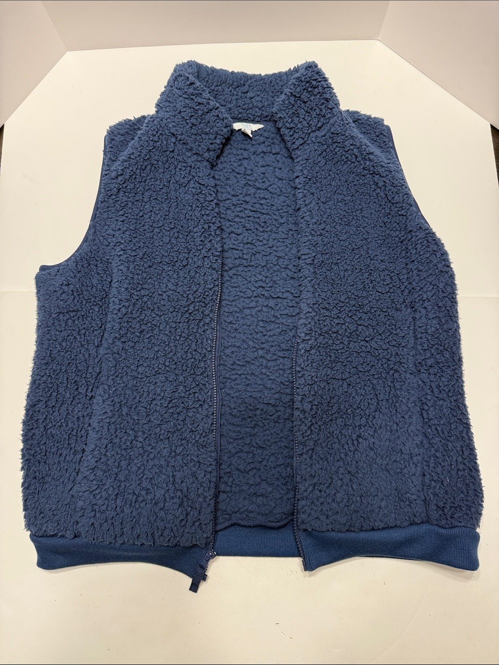 Time and Tru Navy Sherpa Fleece Vest for Kids